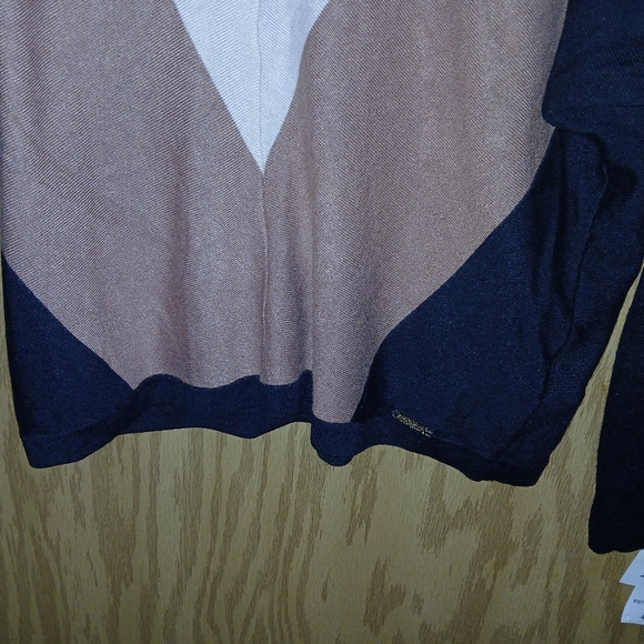 Magaschoni Sweatshirt Long Sleeve Womens Size XL Brown Tan & Black Golden Accent - Picture 9 of 13